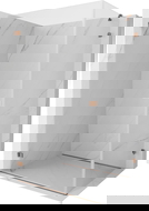 Mexen Lunar-B лява душ кабина 100 x 80 см, прозрачна, розово злато - 832-100-080-60-00-L