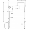 Mexen X40 душова колона, графит - 7984040091-66