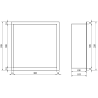 Mexen X-Wall-R стенна рафт с яка 30 x 30 см, бяла - 1920303010