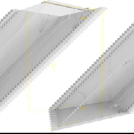 Mexen Mist H T душ кабина с отварящи се врати - дясна 70 x 90 см, прозрачна, златиста матирана - 8A5T-070-090-55-00-P