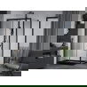 Mexen Apia душ кабина плъзгаща 130 x 100 см, прозрачно, черно + Flat подложка, черна - 840-130-100-70-00-4070B