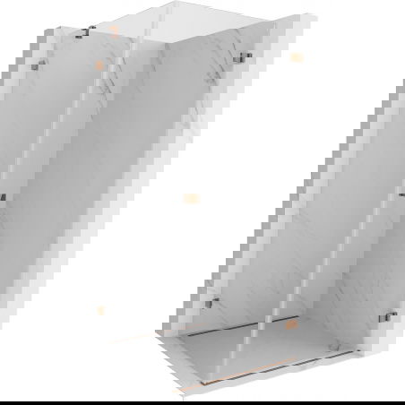 Mexen Lunar-B душ кабина, откриваема надясно, 80 x 80 см, прозрачна, розово злато - 832-080-080-60-00-P