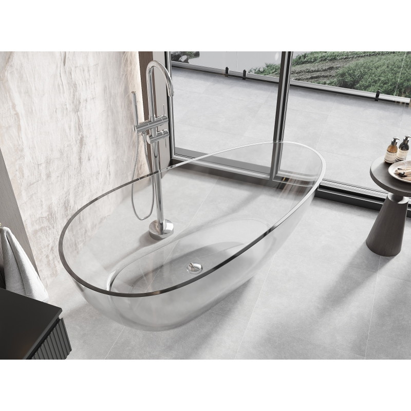 Mexen Glass прозрачна свободностояща вана 170 x 85 cm, clear, хромиран затвор