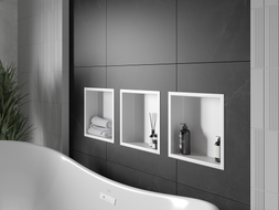 Mexen X-Wall-R нишева рафт с яка 30 x 30 см, бяла - 1920303010