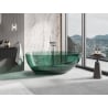 Mexen Glass Свободностояща прозрачна вана 170 x 85 см, тюркоаз, хромиран
