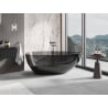 Mexen Glass черна свободностояща вана прозрачна 160 x 80 см, хромиран тап - 58061608013