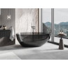 Mexen Glass прозрачна свободностояща вана 160 x 80 см, черна, хромиран сифон