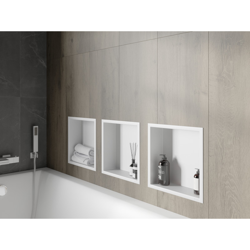 Mexen X-Wall-R нишева рафт с яка 30 x 30 см, бяла - 1920303010