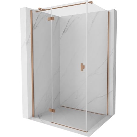 Mexen Mist H Т кабина за душ лява врата 70 x 80 см, прозрачно, четкана мед - 8A5T-070-080-65-00-L