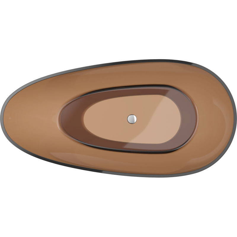 Mexen Glass седяща вана свободностояща прозрачна 170 x 85 см, хромиран капак - 58061708505