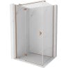 Mexen Mist H T лява отваряема душ кабина 115 x 85 см, прозрачна, четкано медно - 8A5T-115-085-65-00-L
