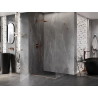 Mexen Lunar-B лява врата на душ кабина 95 x 80 см, прозрачна, четкана мед