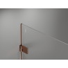 Mexen Lunar-B лява врата на душ кабина 95 x 80 см, прозрачна, четкана мед