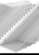 Mexen Lunar-B лява отваряща се душ кабина 100 x 80 см, прозрачна, четкана мед - 832-100-080-65-00-L