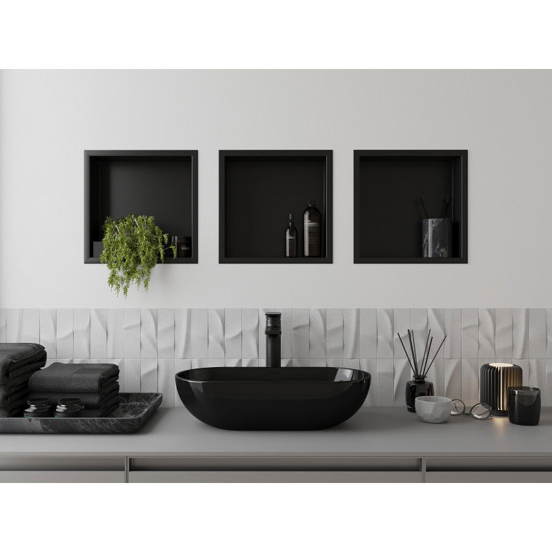 Mexen X-Wall-R нишова рафт с яка 30 x 30 см, черен - 1970303010