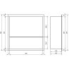 Mexen X-Wall-R нишова рафт с яка и рафт 30 x 30 см, инокс - 1910303010S