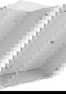 Mexen Lunar-B сгъваема душ кабина дясна 85 x 80 см, прозрачна, четкана мед - 832-085-080-65-00-P