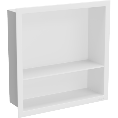 Mexen X-Wall-R вградена лавица с яка и лавица 30 x 30 см, бяла - 1920303010S