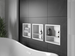 Mexen X-Wall-R вградена рафт с облицовка и рафт 30 x 30 см, бяла - 1920303010S