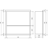 Mexen X-Wall-R стелаж за вграждане с рамка и полица 30 x 30 см, злато матирано - 1950303010S