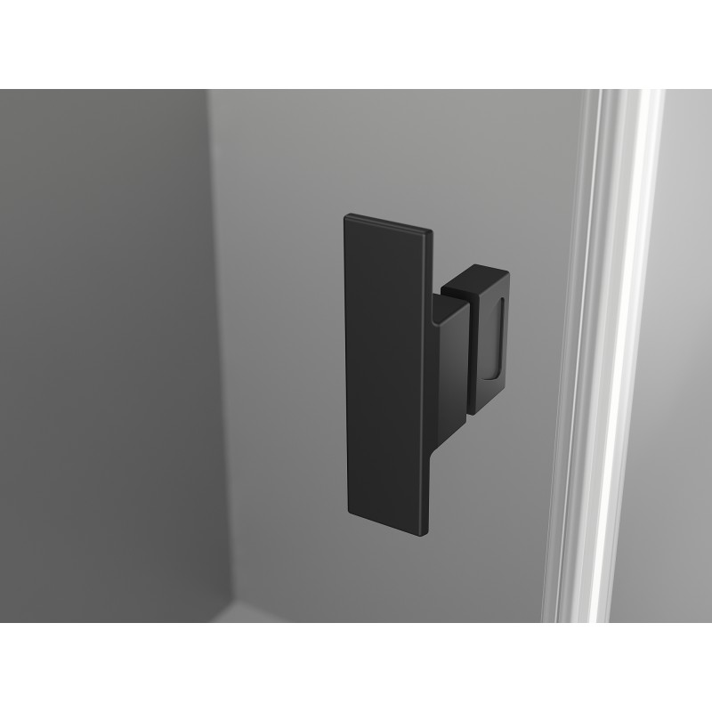 Mexen Mist-H T лява отваряема душ кабина 115 x 75 см, прозрачна, черна - 8A5T-115-075-70-00-L