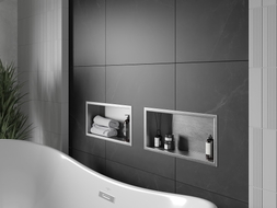 Mexen X-Wall-R нишева етажерка с фланец 45 x 20 см, инокс - 1910452010