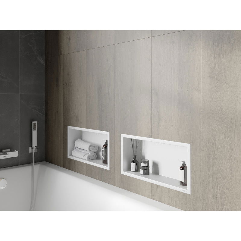 Mexen X-Wall-R нишова полица с фланец 45 x 20 cm, бяла - 1920452010