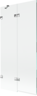 Mexen Lunar двукрилен вана параван ляв 90 x 150 см, прозрачен, хром - 897-090-100-01-00-L