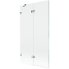 Mexen Lunar душ параван, двукрилен, ляв, 100 x 150 см, прозрачен, хром - 897-100-100-01-00-L