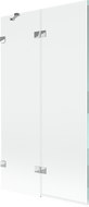 Mexen Lunar душ параван, двукрилен, ляв, 100 x 150 см, прозрачен, хром - 897-100-100-01-00-L