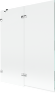 Mexen Lunar двукрилен ляв параван за вана 140 x 150 см, прозрачен, хром - 897-140-100-01-00-L