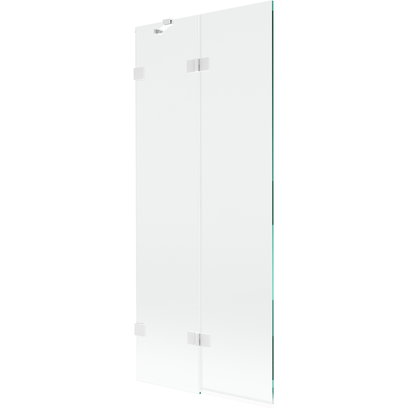 Mexen Lunar душ параван с 2 крила, ляв 80 x 150 см, прозрачен, бял - 897-080-100-20-00-L