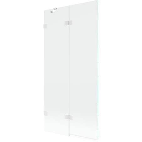 Mexen Lunar параван за вана 2-крилен ляв 90 x 150 см, прозрачен, бял - 897-090-100-20-00-L