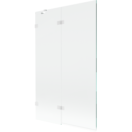 Mexen Lunar двукрилен ляв душ параван 110 x 150 см, прозрачен, бял - 897-110-100-20-00-L