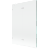 Mexen Lunar душ параван 2-крилов ляв 120 x 150 cm, прозрачен, бял - 897-120-100-20-00-L