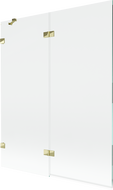 Mexen Lunar двукрилен ляв душ параван 140 x 150 см, прозрачен, златен - 897-140-100-50-00-L