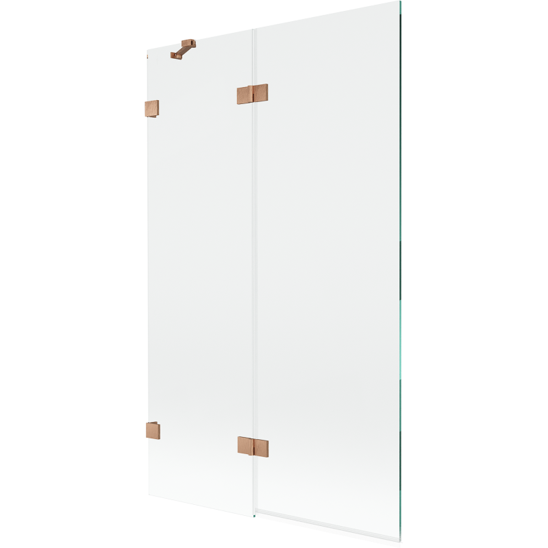 Mexen Lunar двукрила вана параван лява 110 x 150 см, прозрачен, матиран мед - 897-110-100-65-00-L
