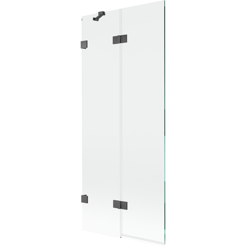Mexen Lunar двукрилен ляв параван за вана 80 x 150 cm, прозрачен, четка сив пистолет - 897-080-100-66-00-L