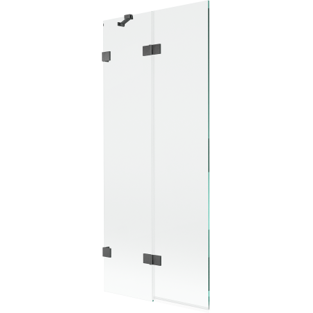 Mexen Lunar двукрилен ляв параван за вана 80 x 150 cm, прозрачен, четка сив пистолет - 897-080-100-66-00-L