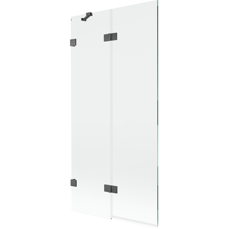 Mexen Lunar душ параван 2-крилен ляв 90 x 150 cm, прозрачен, гън сив четкан - 897-090-100-66-00-L