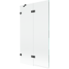 Mexen Lunar параван за вана 2-крила ляв 100 x 150 см, прозрачен, четкаван сив-кафяв - 897-100-100-66-00-L