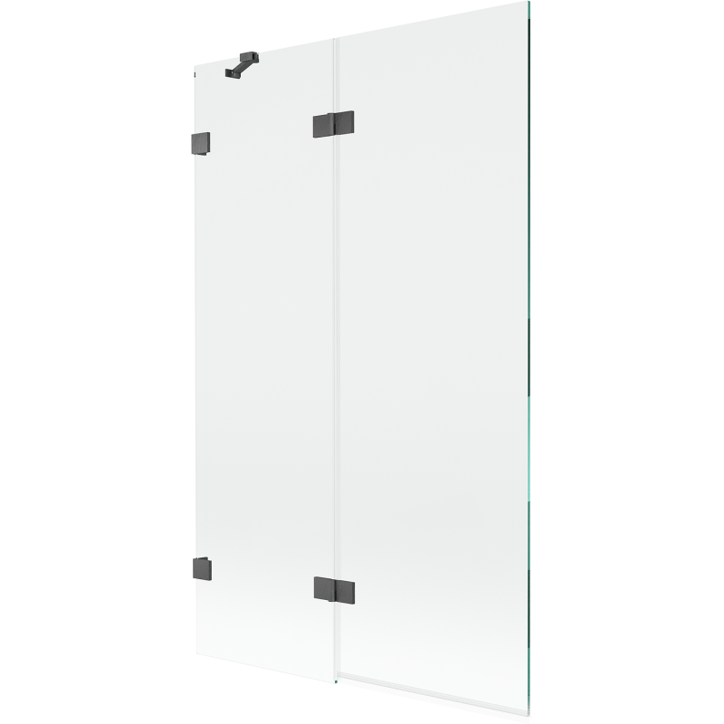 Mexen Lunar параван за вана 2-крилен ляв 110 x 150 см, прозрачен, четка сив металик - 897-110-100-66-00-L