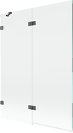 Mexen Lunar параван за вана с 2 крила ляв 130 x 150 см, прозрачен, четкано оръжейно сиво - 897-130-100-66-00-L