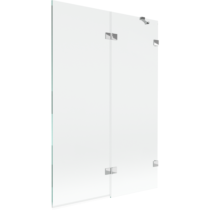 Mexen Lunar параван за вана 2-крила десен 120 x 150 см, прозрачен, хром - 897-120-100-01-00-P