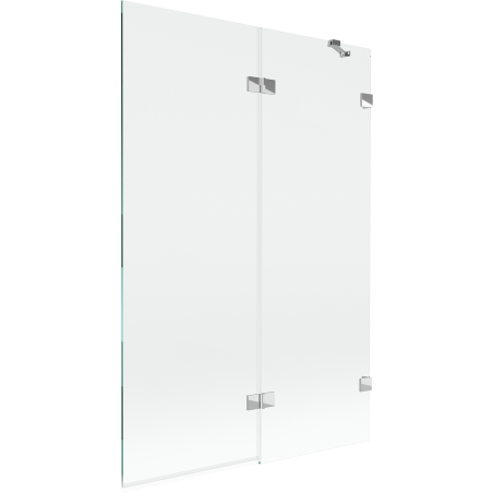 Mexen Lunar параван за вана 2-крила десен 120 x 150 см, прозрачен, хром - 897-120-100-01-00-P