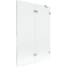 Mexen Lunar параван за вана 2-крила десен 120 x 150 см, прозрачен, хром - 897-120-100-01-00-P