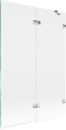 Mexen Lunar параван за вана 2-крила десен 120 x 150 см, прозрачен, хром - 897-120-100-01-00-P