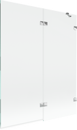 Mexen Lunar параван за вана, двукрил, десен 140 x 150 см, прозрачен, хром - 897-140-100-01-00-P