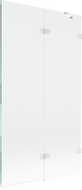 Mexen Lunar Душ параван 2-крилен, десен 100 x 150 см, прозрачен, бял - 897-100-100-20-00-P