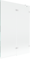 Mexen Lunar двукрилен параван за вана десен 120 x 150 см, прозрачен, бял - 897-120-100-20-00-P